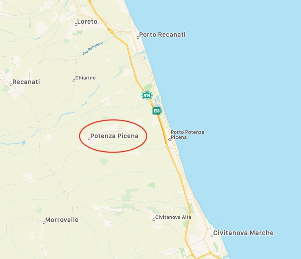 Romantik Zimmer Potenza Picena Εξωτερικό φωτογραφία